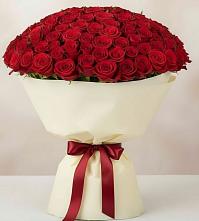 Букет 101 Красная роза Милано в Туртас