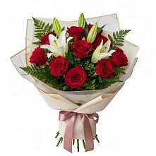 Букет цветов из:  Лилии и Розы в Туртас