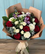 Букет цветов из:  Розы и Альстромерии в Туртас