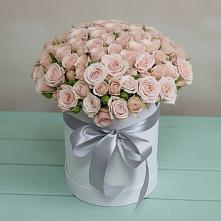 Цветочная композиция из Розы в шляпной коробке в Туртас