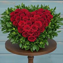 Цветочная композиция из Розы в виде сердца #REPLACE_PRED# Туртас