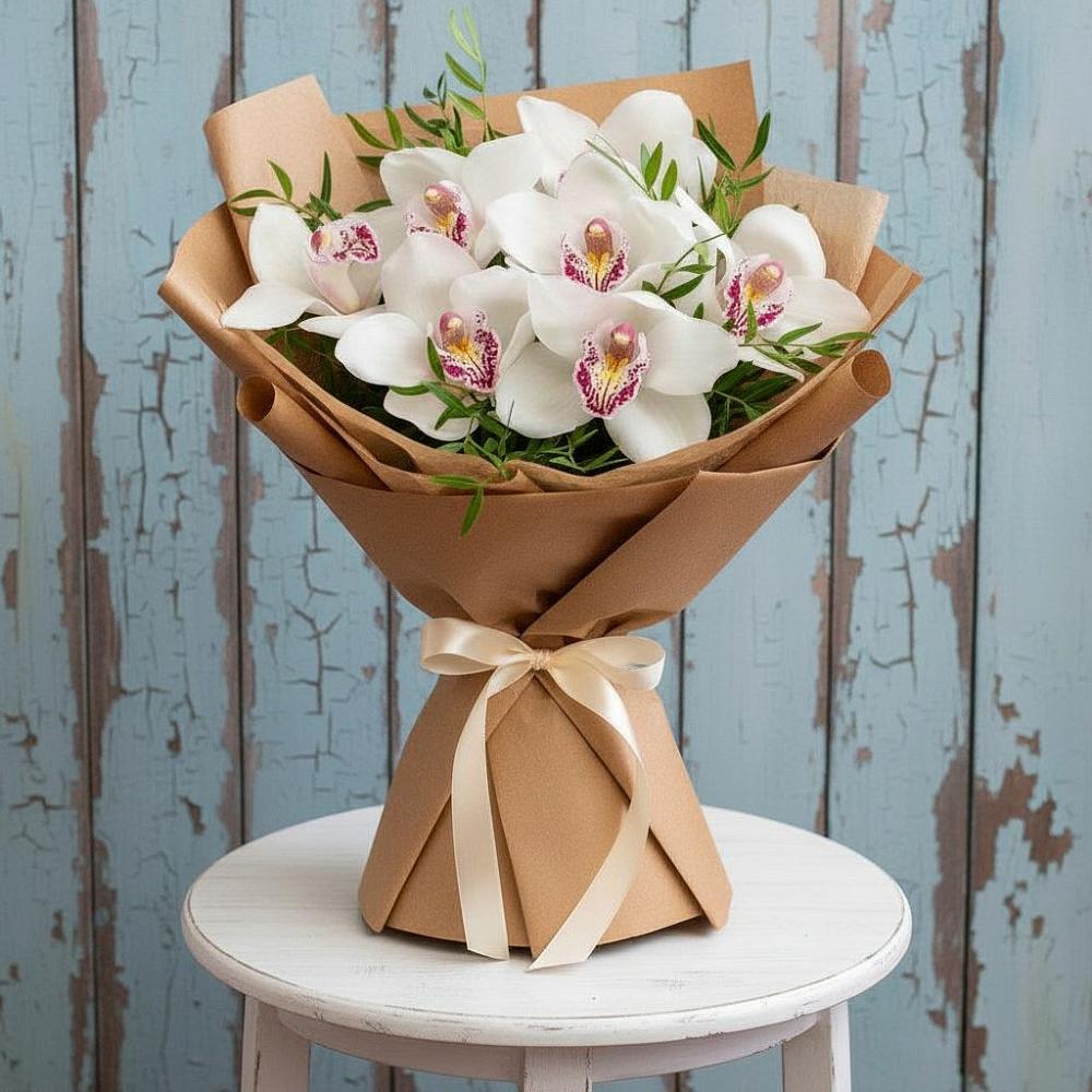 Букет цветов из: Орхидеи и Розы в Туртас