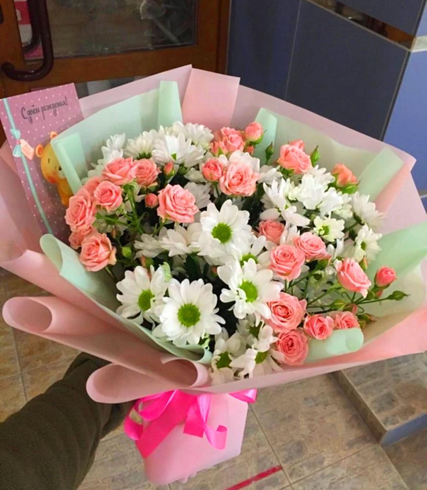 Букет цветов из: Розы и Хризантемы в Туртас