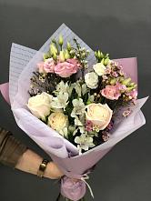 Букет цветов из:  Альстромерии, Розы и Лизиантусы #REPLACE_PRED# Туртас