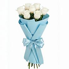 Букет 7 белых роз Проуд в Туртас