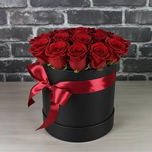 Цветочная композиция из Розы в шляпной коробке в Туртас