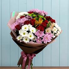 Букет цветов из:  Розы, Хризантемы и Альстромерии #REPLACE_PRED# Туртас