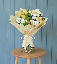 Букет цветов из:  Хризантемы и Розы #REPLACE_PRED# Туртас