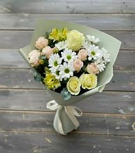 Букет цветов из:  Альстромерии, Розы и Хризантемы в Туртас